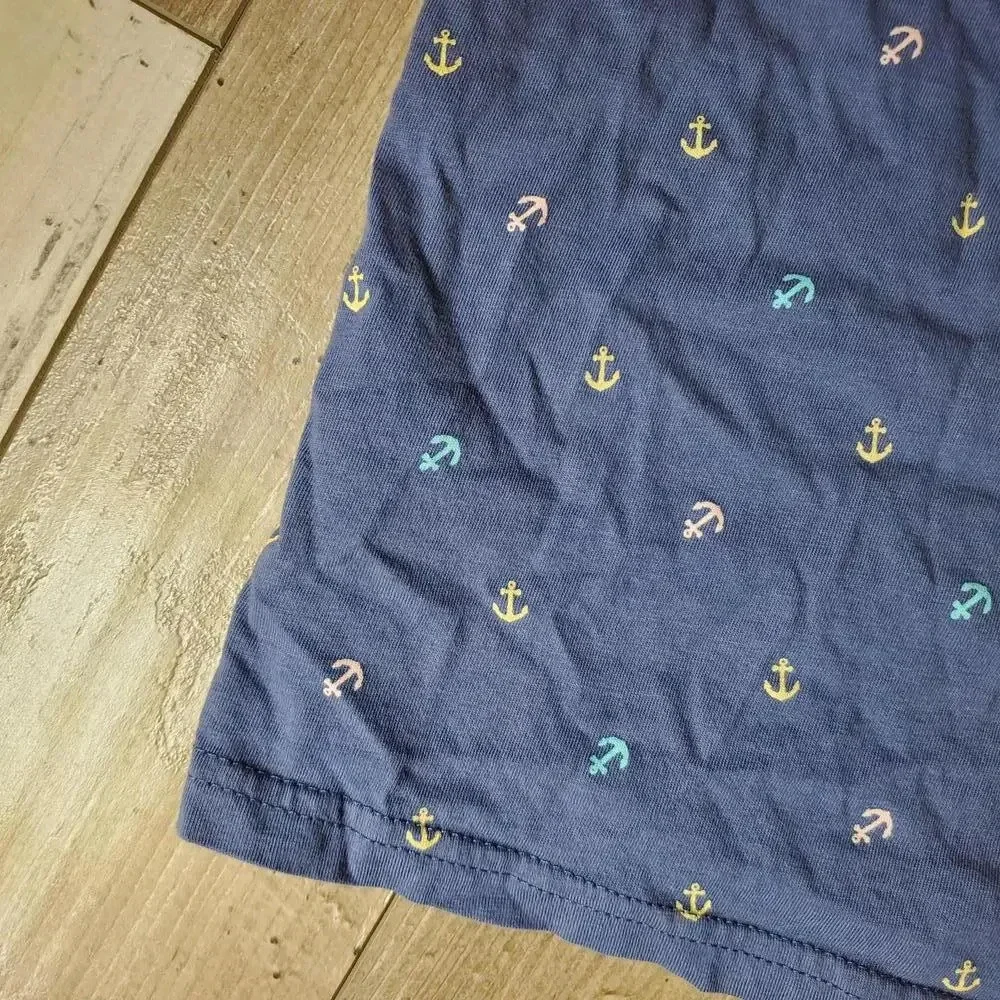 Carter's Toddler Boy Blue Anchor Polo Shirt Size 2T 100% Cotton EUC